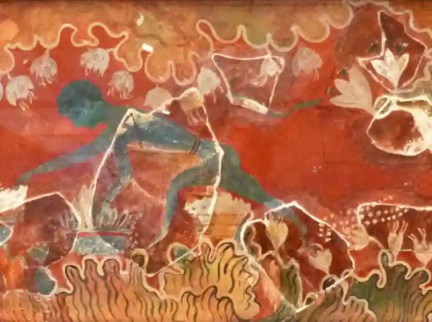 Minoan fresco called: The saffron gatherer